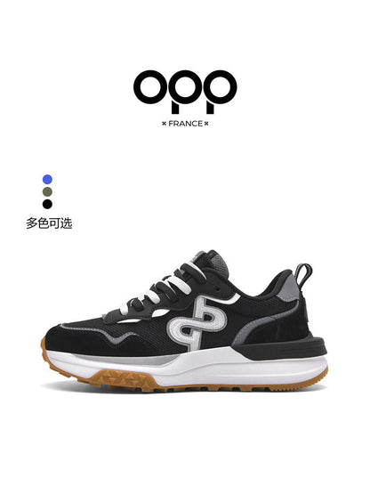 OPP men's shoes, spring outdoor sports and leisure running shoes, thick soles, versatile, high-end, niche fashion brand Forrest Gump shoes, men
