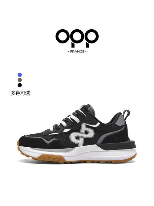 OPP men's shoes, spring outdoor sports and leisure running shoes, thick soles, versatile, high-end, niche fashion brand Forrest Gump shoes, men
