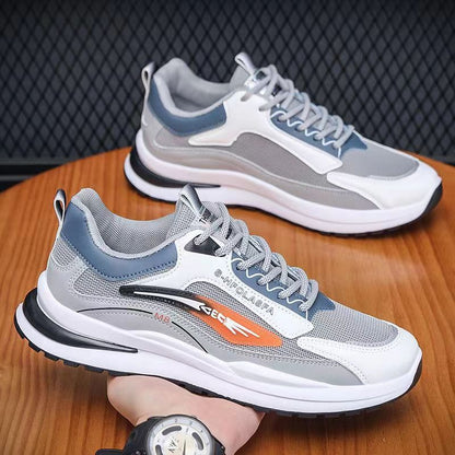 2025 new Taobao breathable lightweight soft-soled running shoes men's leather casual sneakers cross-border wholesale