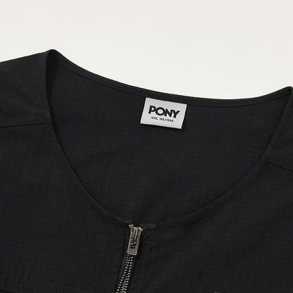 Pony1972 Bony Vest Men's 2025 Spring New Outdoor Sports Leisure Zipper Vest 251M2EG01BK