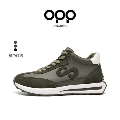 OPP Spring High Top Shoes 2026 New Argentina Simple Fashion Forrest Gump Flat Height Increase Men's Board Shoes Lace-up Shoes Men's Lace-up Shoes Men