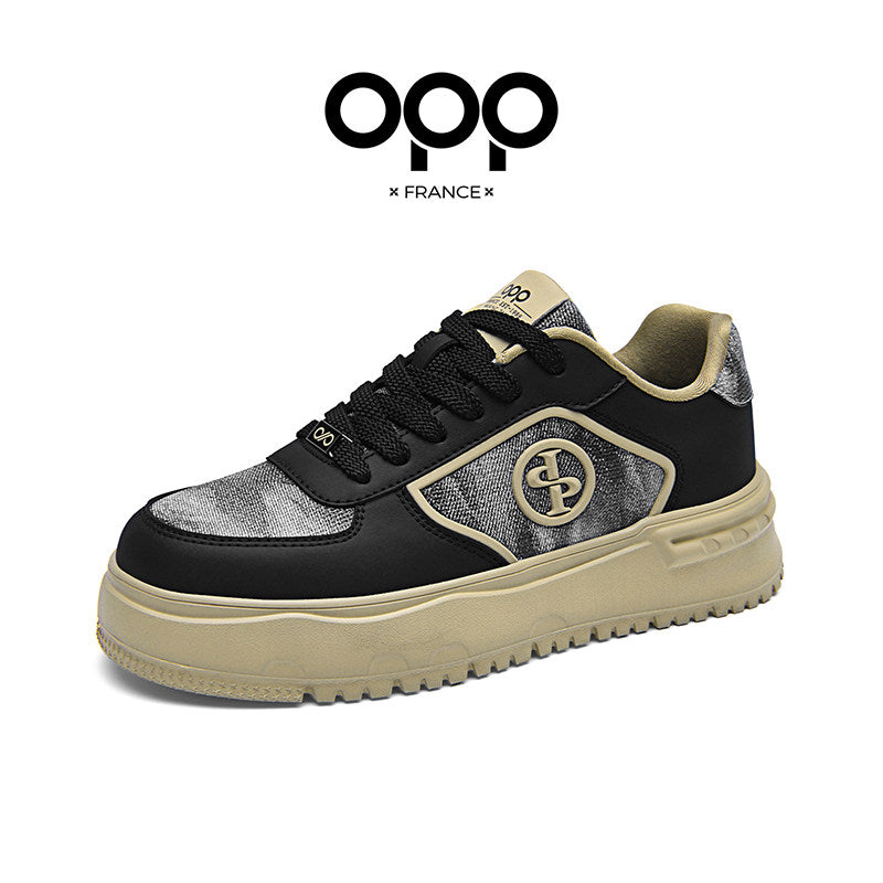 OPP platform shoes men's 2026 spring casual color-blocking white shoes trend versatile men's shoes low-top wear-resistant sneakers