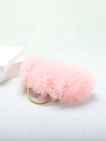 Mesh lace plissado clip bag jantar tote bag versão coreana doce vento flor clump apertado romântico casamento saco de noiva