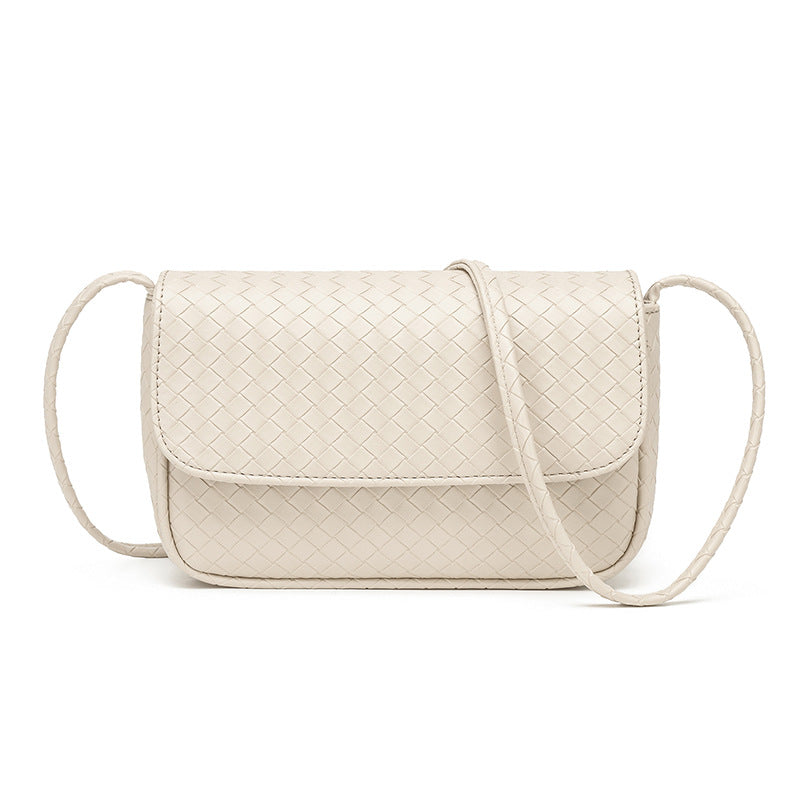 Cross-border manufacturer direct sales bag women's bag 2025 new fashion women's simple woven pattern casual shoulder crossbody bag