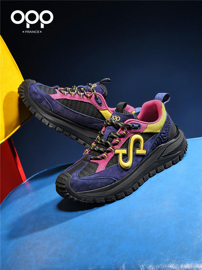 OPP men's shoes 2026 spring niche light luxury sports and leisure shoes, high-end trendy brand outdoor tourism hiking dad shoes