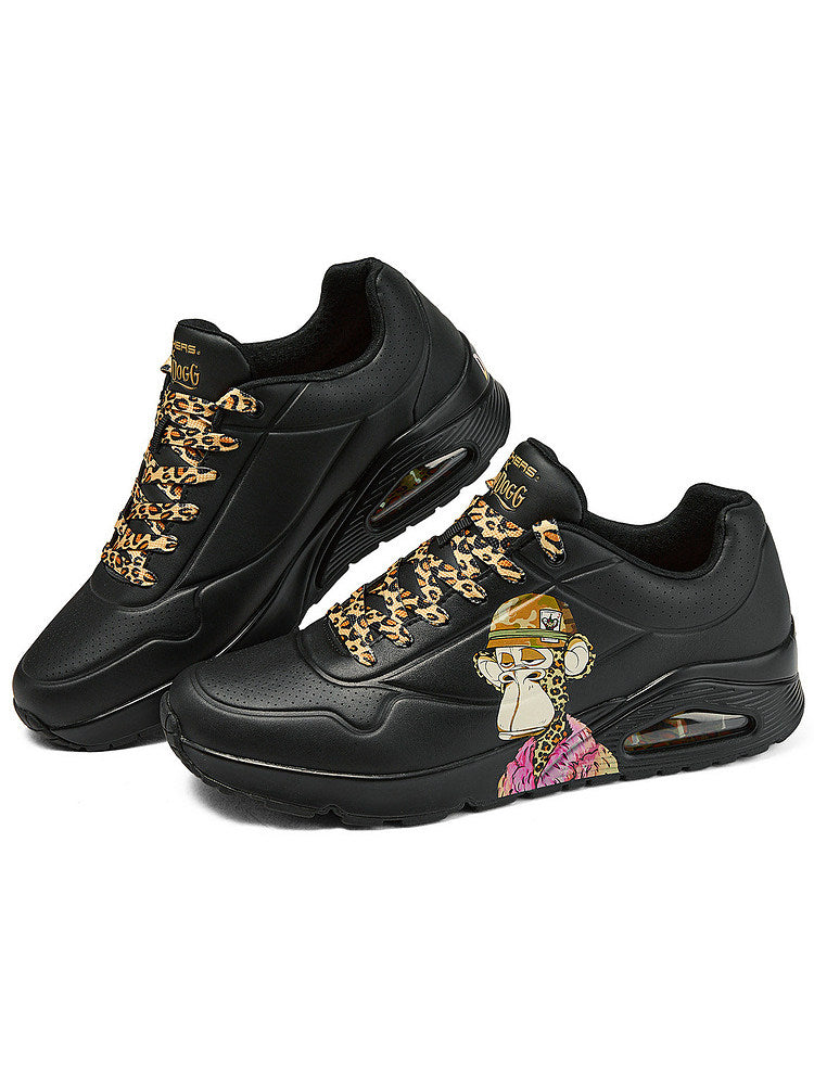 Skechers co-branded men's and women's shoes 2024 Fall Cushioning Black Casual Sneakers Daddy Shoes 251014 BBK