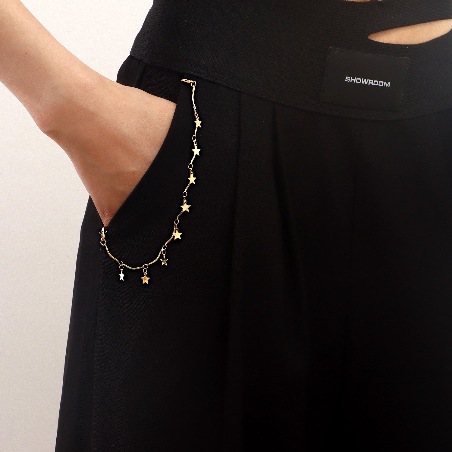 European and American cross-border jewelry ins tassel star pendant trouser pocket chain accessories women's DIY small accessories spot wholesale