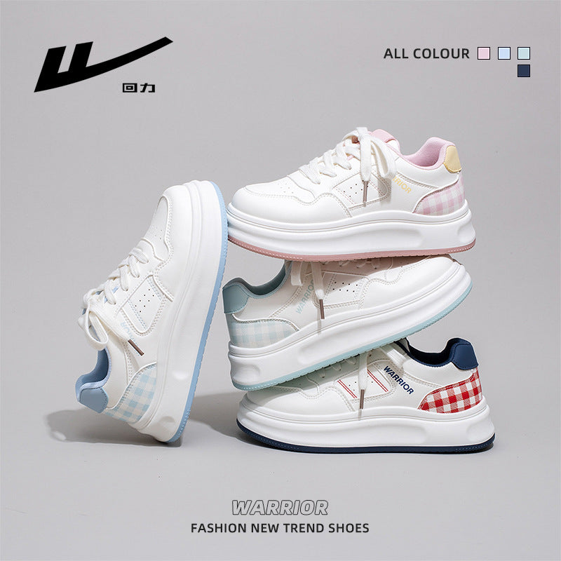 Huili new platform fashion board shoes small fresh casual high-value white shoes versatile solid color preppy style women's shoes