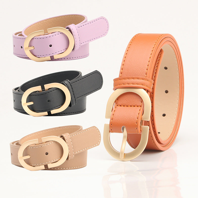 Korean version of the new versatile women's belt, trendy jacket belt, women's simple bare waist, imitation leather decorative belt