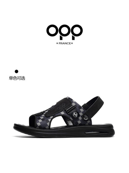 OPP Sandals Men's 2026 New Summer Outdoor Soft-Sole Driver Driving Shoes Non-slip and Anti-odor Dual-purpose Beach Shoes
