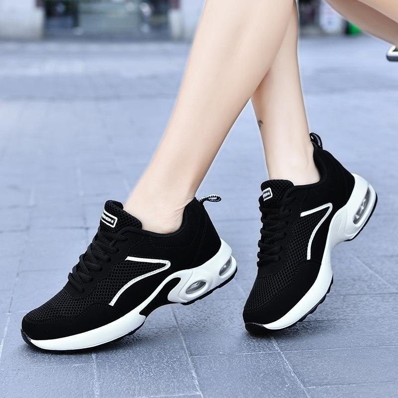 Women's shoes autumn and winter cross-border flat trendy shoes 2022 Korean version European and American air cushion casual flying knitted sports shoes women's trendy brand