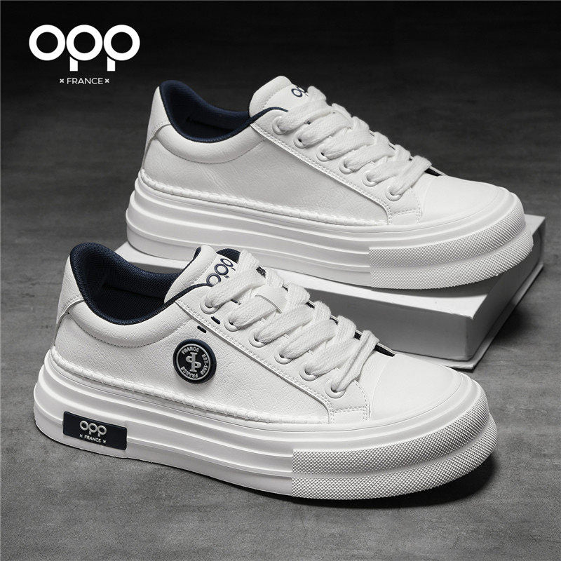 OPP men's shoes spring 2026 new platform sports leisure versatile white shoes low-top high-end popular board shoes