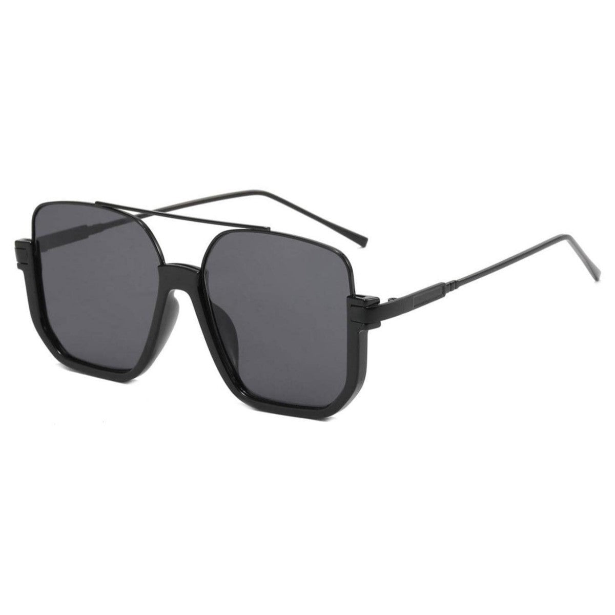 Vintage dual-beam sunglasses with a premium feel, European and American fashion pilot sunglasses, personalized sunglasses, UV protection