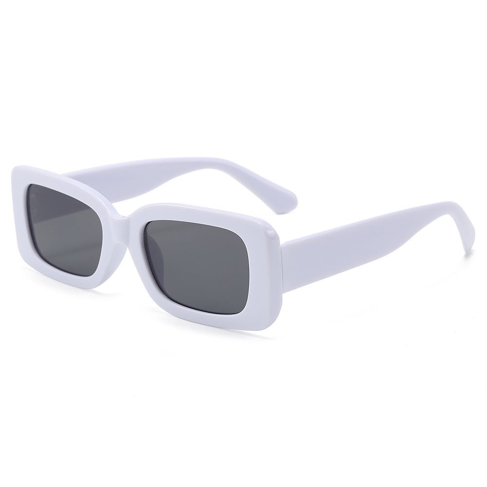European and American small square frame sunglasses for men and women, new retro classic sunglasses, simple wide-leg sunglasses, UV protection