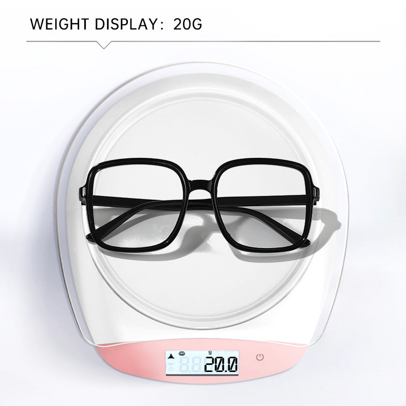 Fashion large frame face small glasses frame women's 2025 new plain makeup retro flat gloss large square frame Internet celebrity glasses frame