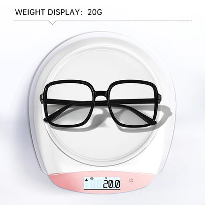 Fashion large frame face small glasses frame women's 2025 new plain makeup retro flat gloss large square frame Internet celebrity glasses frame