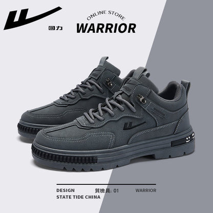 Pullback Versatile 2025 New Cargo Shoes Men's Simple Lace-up Martin Boots Outdoor Commuter Casual Sneakers