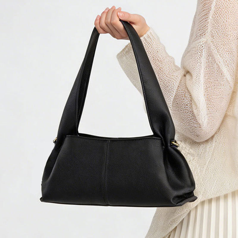 Bolsa nuvem exclusiva design sofisticado Bolsa de mão feminina Novo modelo 2026 Bolsa de ombro feminina fashion couro macio Bolsa de ombro curta Internacional