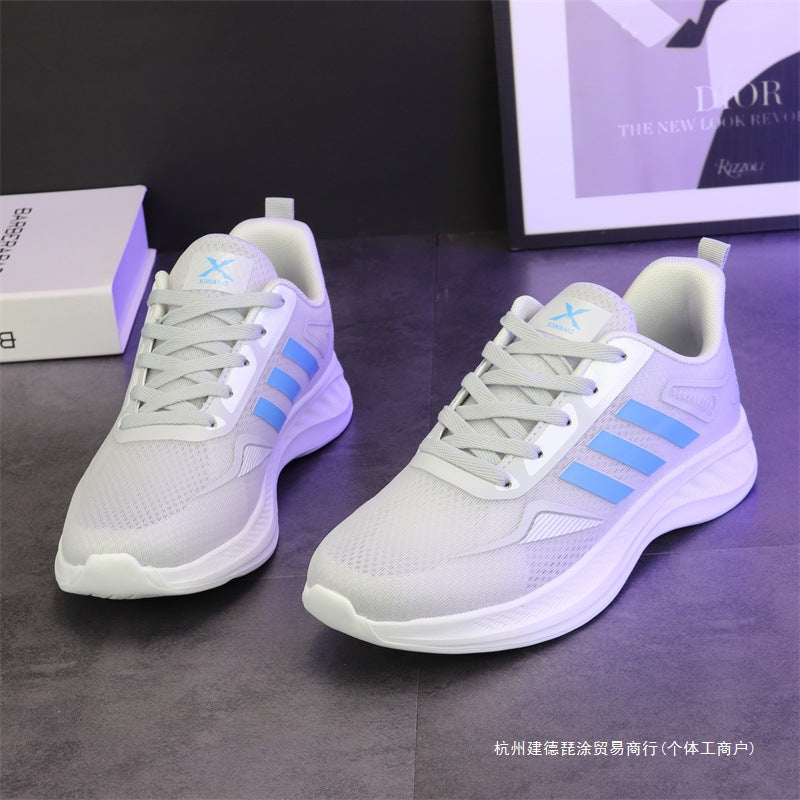 2025 verão Novo Tênis Casual Leve Masculino Sapatos de Malha Branca Masculino e Feminino Casal Tênis de Corrida Respirável