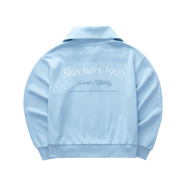SKX Skechers Sweatshirt Women's Spring 2024 New Loose Crew Neck Casual Sports Pullover L124W019 00FU