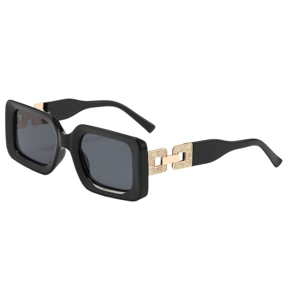 Fashionable small-frame sunglasses for women, 2025 new European and American style square frame high-end street style sunglasses for outings and driving