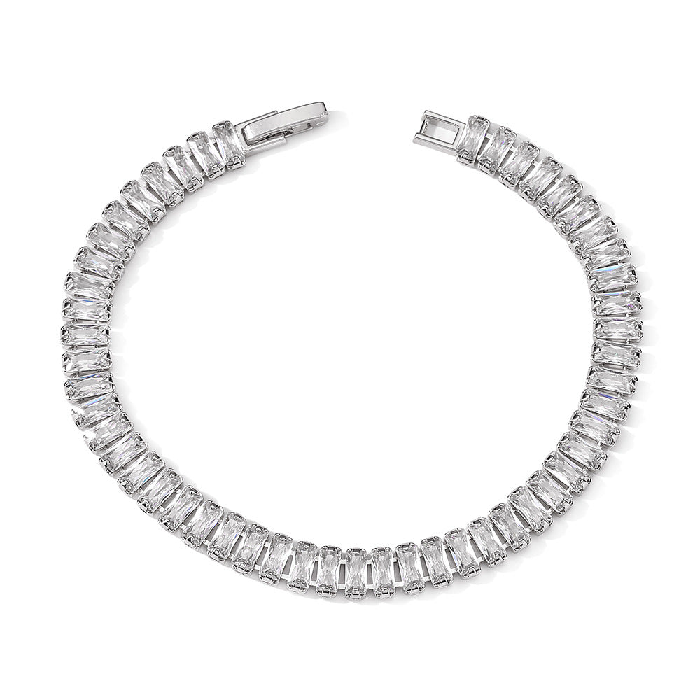 Cross-border supply micro-set zircon full diamond American-style bracelet, hip-hop men's and women's trendy bracelets, Tennis bracelets