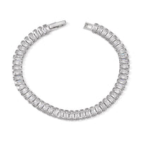 White zirconia white gold bracelet