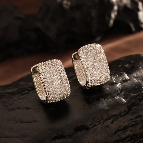 RAKOL 2025 New European and American Style Niche Light Luxury Full Diamond Stud Earrings for Women, High-End Hot Item Hot Sale in Stock