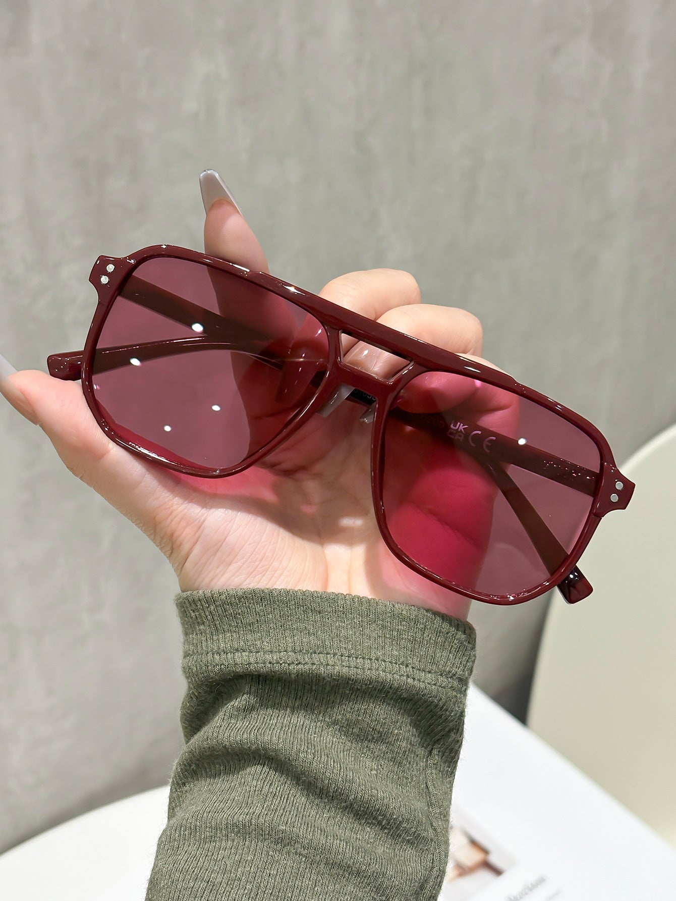 New cross-border double beam aviator sunglasses European and American same men's driving sunglasses high-end trend women's sunglasses