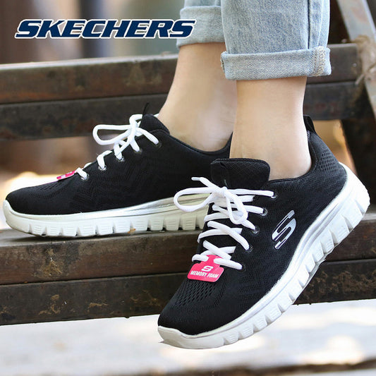 Skechers flagship store running shoes women's shoes 2022 spring new training shoes mesh lightweight sneakers 12615