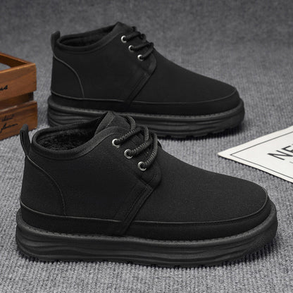 Men's Shoes 2025 Autumn/Winter New Men's Outdoor Casual Sports Shoes, Outdoor Fleece-Lined Warm Men's Trendy Thickened Shoes