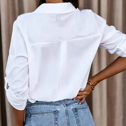 New European and American women's shirts, small V-neck irregular shirts, large size mid-length half-sleeved shirts, commuter style