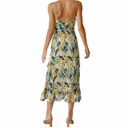 European and American Clothing 2025 Summer New Dress Amazon Fashion Print Sexy Slip Dress Women 661