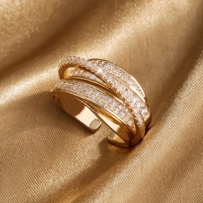 RAKOL best-selling Meteor AAA Zircon, exquisite and sophisticated layered light luxury niche rings for men and women, factory shipment
