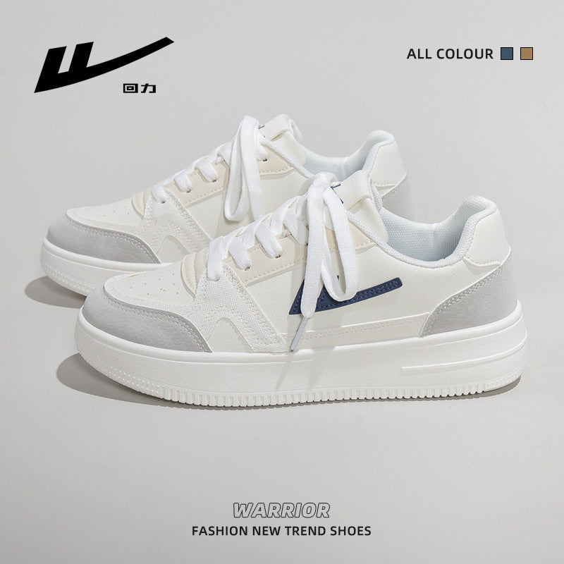 Pull-back round toe breathable platform shoes, simple and low-key board shoes, women's low-top fashion and versatile high-end casual shoes