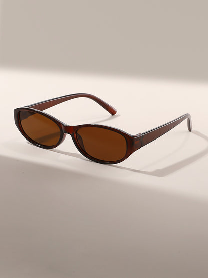 Oval frame sunglasses for women, gyu girls, Y2K trendy cross-border new sunglasses, face-flattering, small driving vacation sunglasses