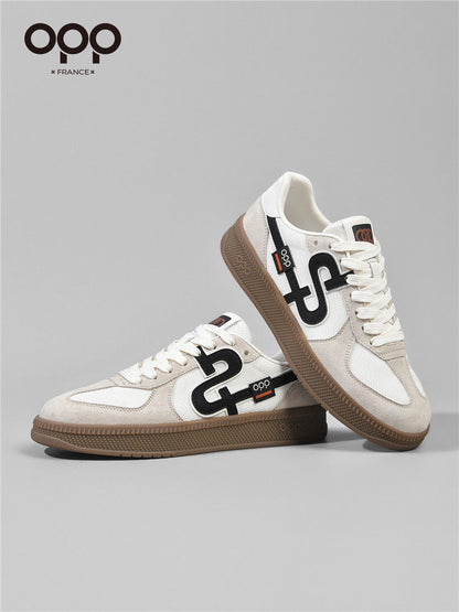 OPP men's shoes spring light luxury versatile niche red low-top commuting casual sports thick-soled retro moral training board shoes