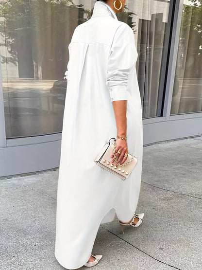 2024 European and American cross-border autumn and winter new fashionable casual solid color caftan jacket is elegant and slim