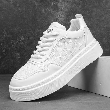 2026 Spring New Trendy Brand Versatile Niche Original Printed Skate Shoes Youth Sports Height-Increasing McQueen White Sneakers