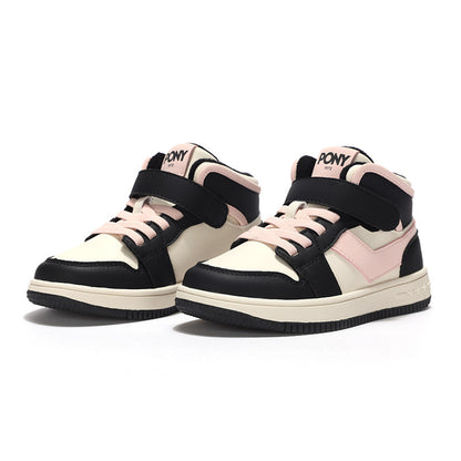Pony Pony Boys and Girls' Shoes 2025 Spring New Big Children's Medium and High Top Athleisure Board Shoes 234K1CW51PK