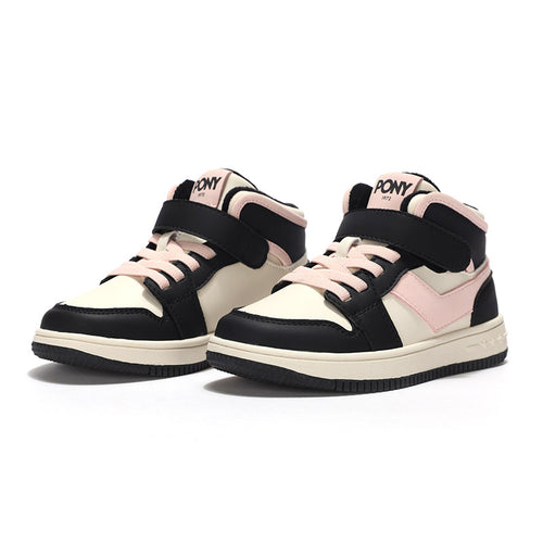 Pony Pony Boys and Girls' Shoes 2025 Spring New Big Children's Medium and High Top Athleisure Board Shoes 234K1CW51PK