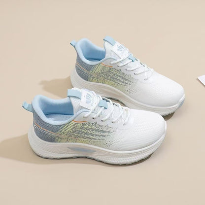 2025 Spring New Korean Breathable Flying Weave Women's Shoes Factory Direct Sales Student Running Sneakers Women's Cross-border Wholesale