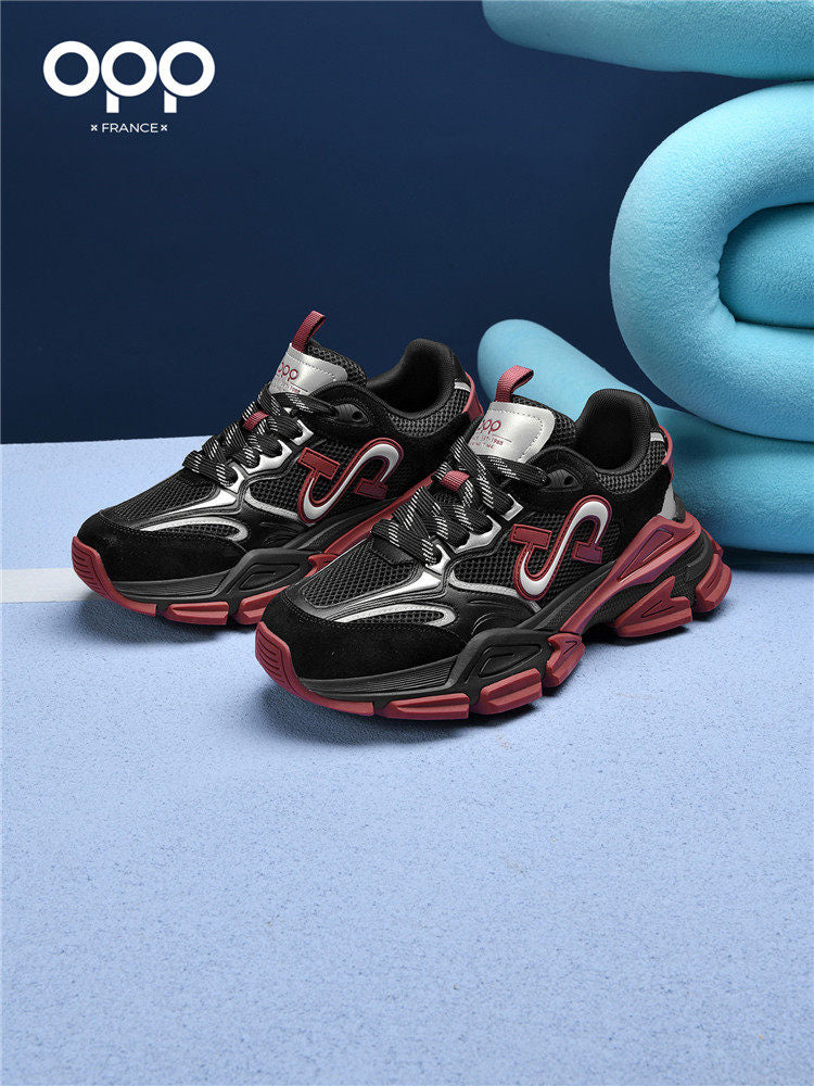 OPP men's shoes spring black warrior fried street ruffian handsome retro trend platform dad shoes outdoor casual sneakers men