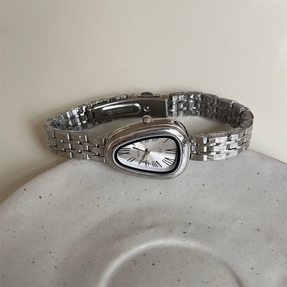 Cross-border hot-selling wristwatches, steel strap watches, women's snakehead head, commuter, light luxury minimalist, quartz watches, women's watch manufacturer wholesale
