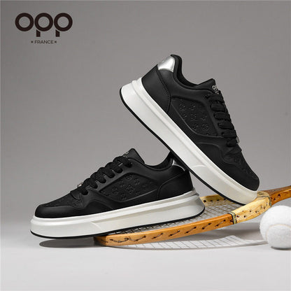 OPPOPP Men's Shoes 2026 New Spring White Shoes Soft Sole Versatile Sports Popular Light Luxury Men's Casual Shoes