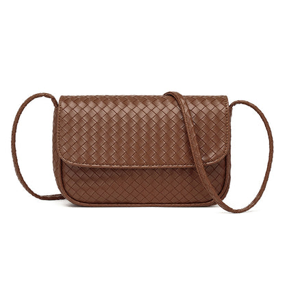 Cross-border manufacturer direct sales bag women's bag 2025 new fashion women's simple woven pattern casual shoulder crossbody bag