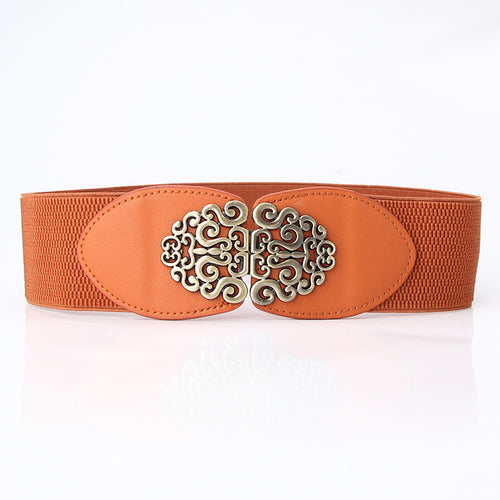 Wide belt women's elastic decoration with dress simple and versatile fashion waist closure women's belt manufacturer wholesale