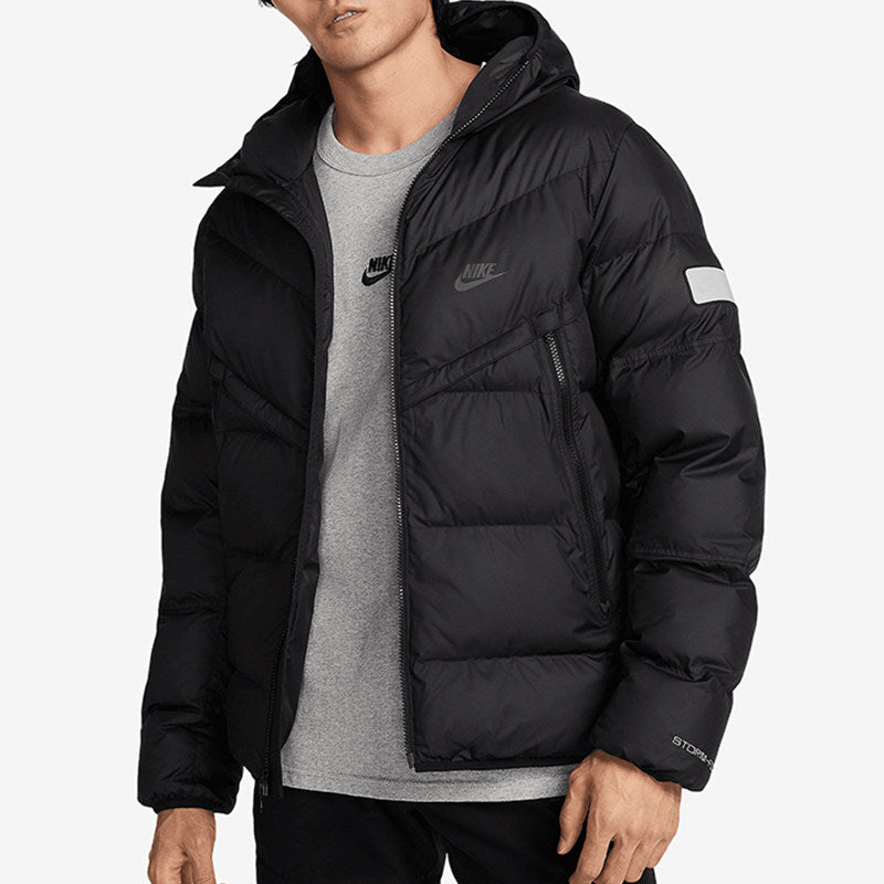 NIKE Storm-FIT Men's Hooded Athleisure Short Thermal Jacket Cotton Jacket HF6603-010