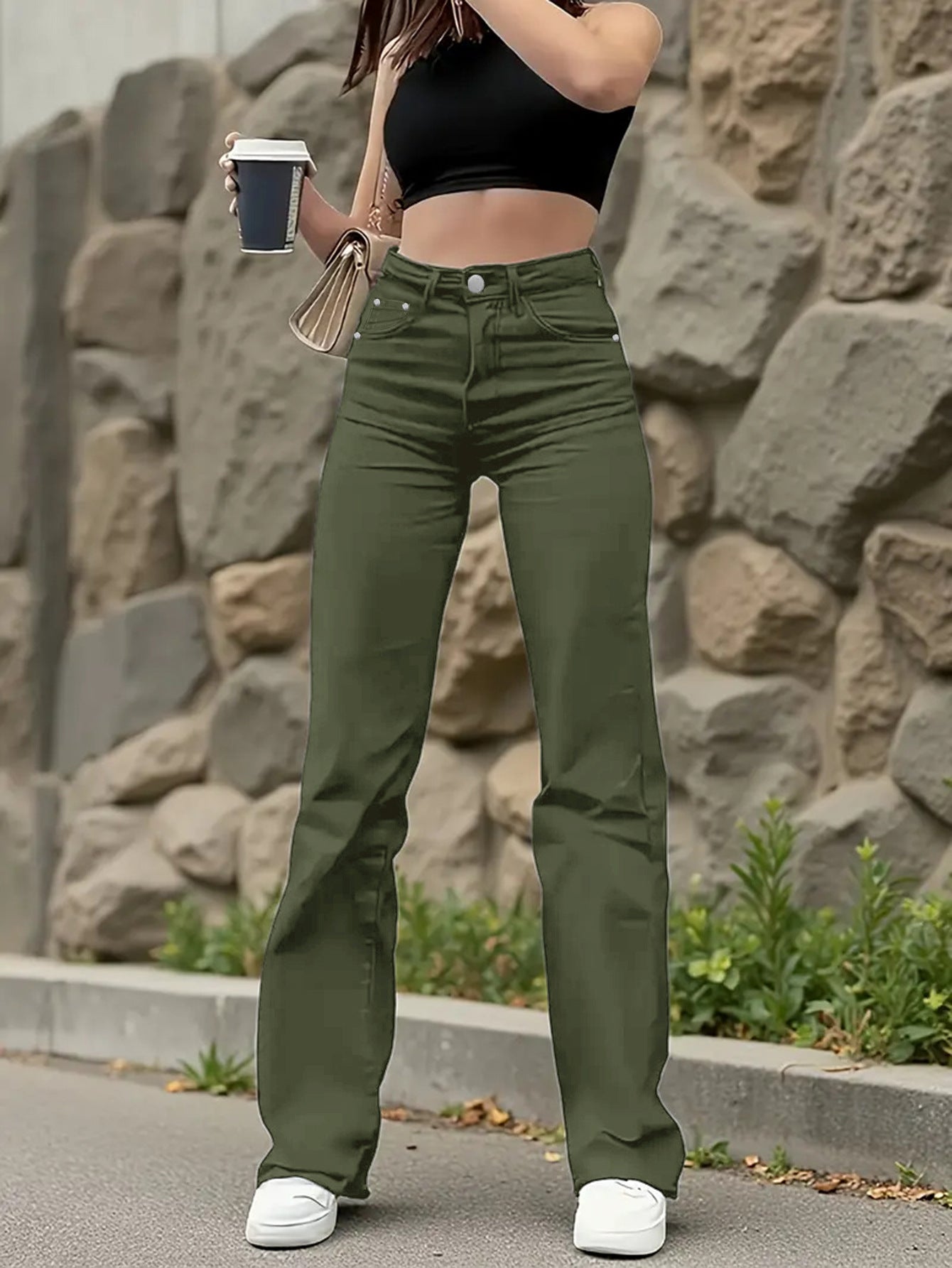 European and American foreign trade cross-border women's jeans multi-color wash straight stretch casual trousers WOMEN JEANS