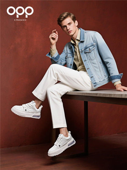 OPP Men's White Shoes Men's Spring 2026 New Casual Shoes Men's White Sneakers Men's Heightening Shoes